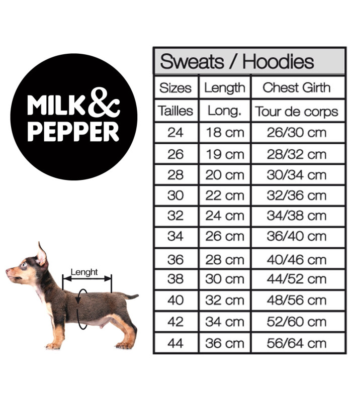 MILK&PEPPER bluza z kapturem dla psa PIPELINE